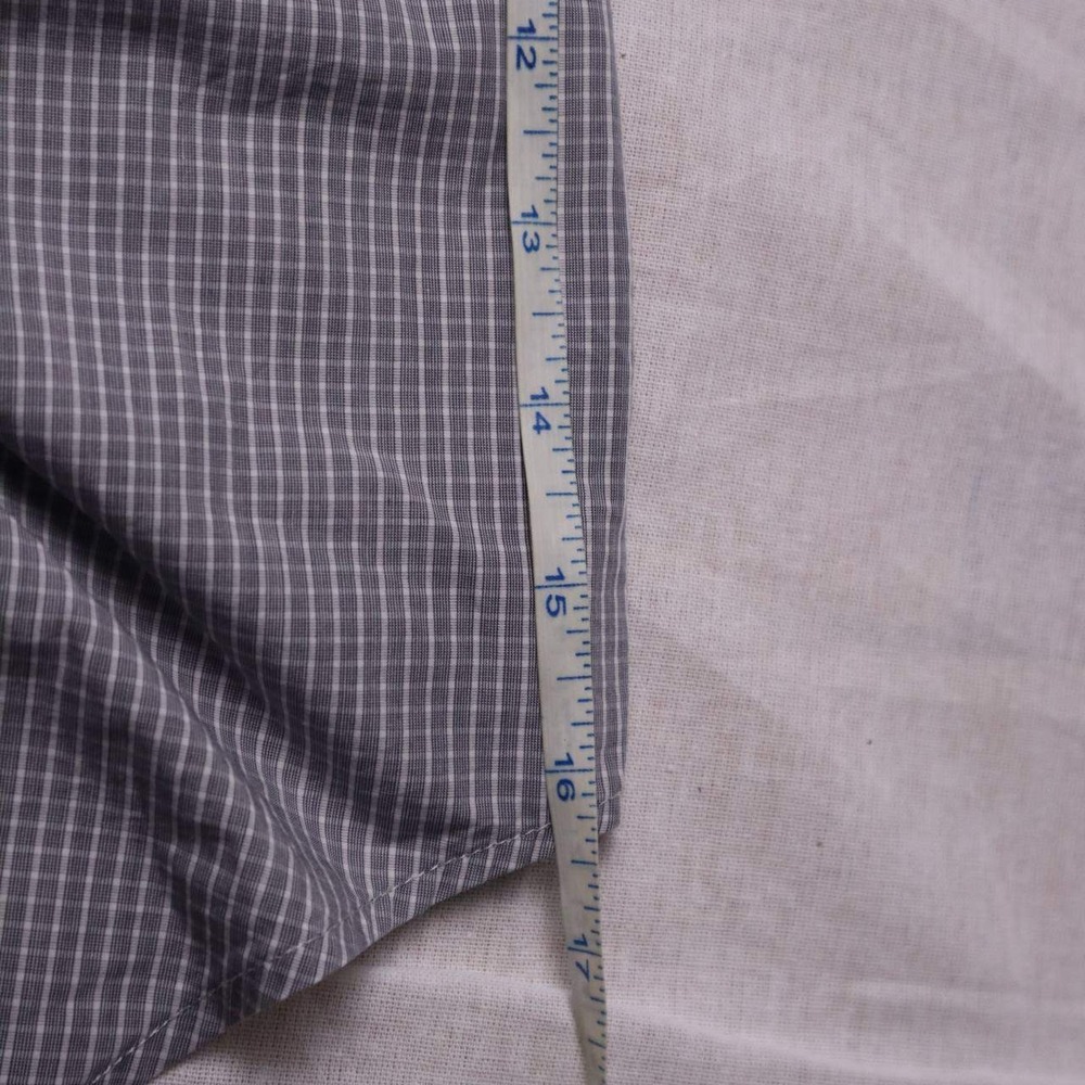 Burberry London Mens Grey Micro Check Long Sleeve Button Down Shirt Size 17 43 - Picture 5 of 6